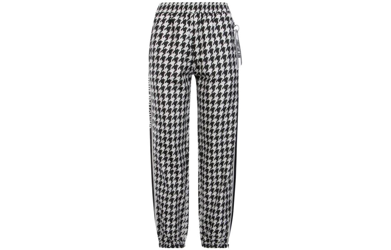 Order (Women) DIOR  Black Printed Mid-Waist Slim Fit Jogger Pants 217P43A28659330