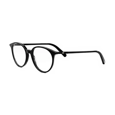 (Women) DIOR Black Round Optical Glasses with Logo Temples Acetate Frame. MINICDOR5I1100