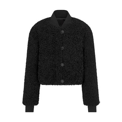 (Women) DIOR Black Solid Color Reversible Long-Sleeve Jacket 357C45A1502-X9000