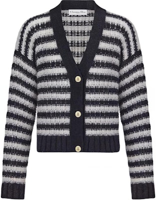 (W) DIOR Sweater Rajut Hitam Garis Lengan Panjang Leher V 344G02AM4185855 Buy (W) DIOR Sweater Rajut Hitam Garis Lengan Panjang Leher V 344G02AM4185855