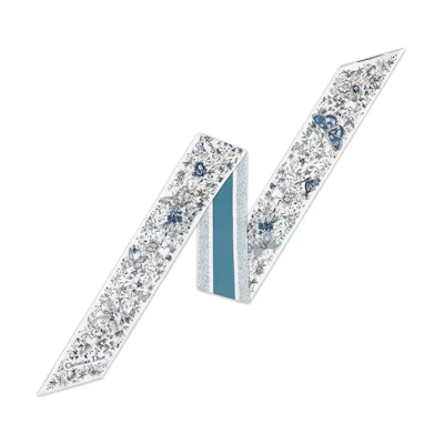 (Women) DIOR Blue Butterfly Print Silk Scarf. 41FAW106I626_C520