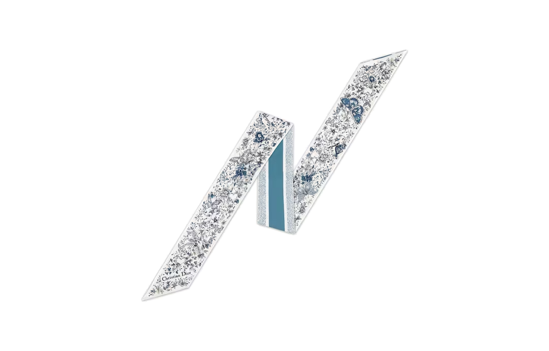 (Women) DIOR  Blue Butterfly Print Silk Scarf. 41FAW106I626_C520 圖 2