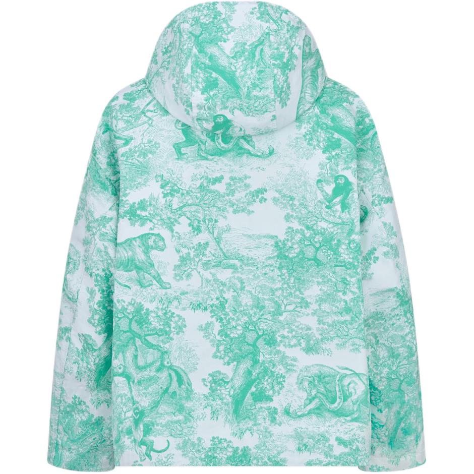 Lookbook (W) Dior Chaqueta Suelta con Capucha y Cremallera Azul Estampada Completa. 447C25A2826-X0864