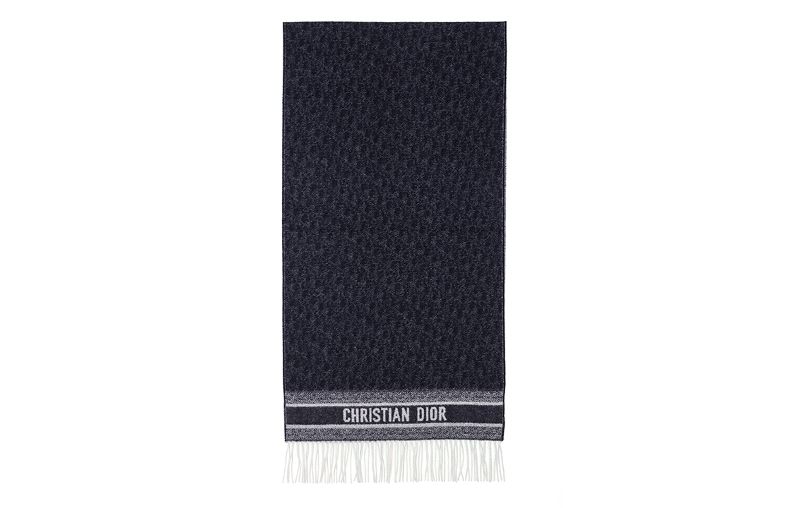 (Women) Dior  Blue Knit Scarf with Warm Printed Design. 25CDO309I093_C540 圖 2