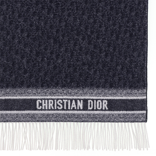 (Women) Dior  Blue Knit Scarf with Warm Printed Design. 25CDO309I093_C540 圖 4