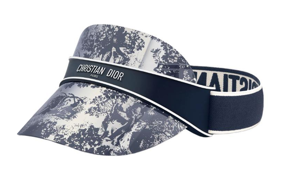 (Women) DIOR  Blue Patterned Print Sun Hat. LUBV1U-31B4
