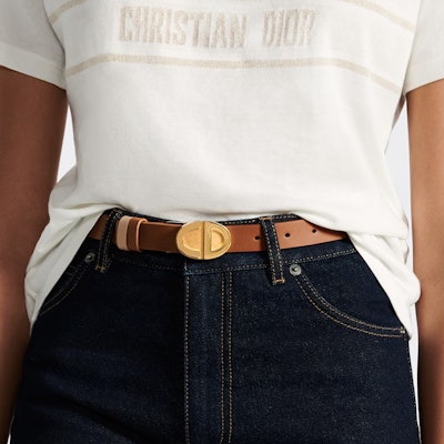 (W) ディオール ブラウンカーフスキンレザー ベルト 両面ロゴ付き 幅2.2cm B0497UWGAM78E Shop (W) ディオール ブラウンカーフスキンレザー ベルト 両面ロゴ付き 幅2.2cm B0497UWGAM78E