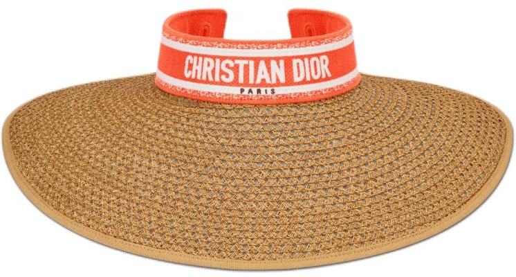 (Women) DIOR Brown Sun Hat with Logo, Straw, Silk Twill, Cotton & Polyester. 44VMT979A153C264 Buy (Women) DIOR Brown Sun Hat with Logo, Straw, Silk Twill, Cotton & Polyester. 44VMT979A153C264