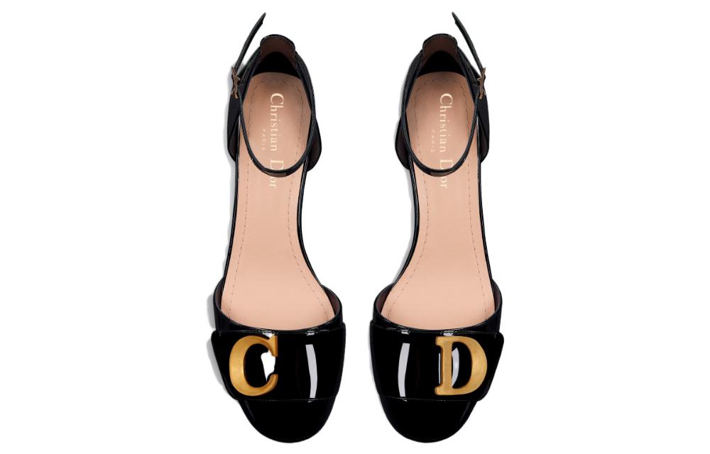 Shop (W) Dior 'C’est Dior' Kasut Tumit Blok Tinggi 5cm 'Hitam' KDV110VNI_S900