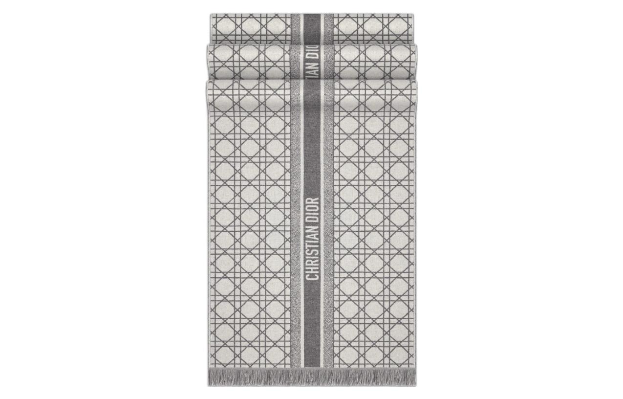 (Women) DIOR  Cashmere Scarf - Stylish Minimalist Alphabet Pattern Design 31CAN205I005_C812