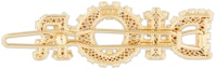 Shop (Women) Dior Classic Logo Embellished Hair Clip Gold. V1081WOMCYD03S