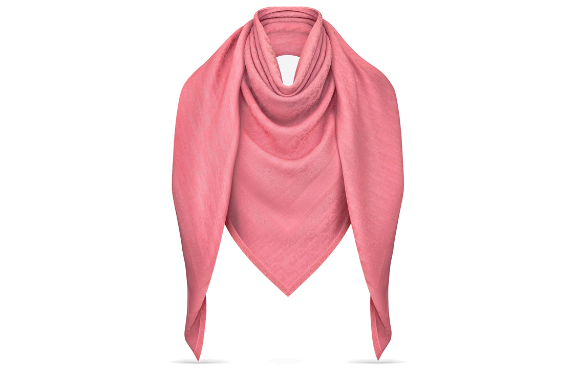 Order (W) 디올 클래식 오블리크 패턴 핑크 워밍 숄. 25DOB140I160-C410