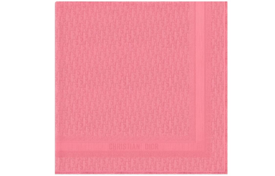 Shop (W) 디올 클래식 오블리크 패턴 핑크 워밍 숄. 25DOB140I160-C410
