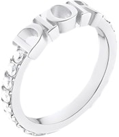 (Women) DIOR Elegant Crystal Metal Ring - Silver R1009DVOCY-D009 (Women) DIOR Elegant Crystal Metal Ring - Silver R1009DVOCY-D009