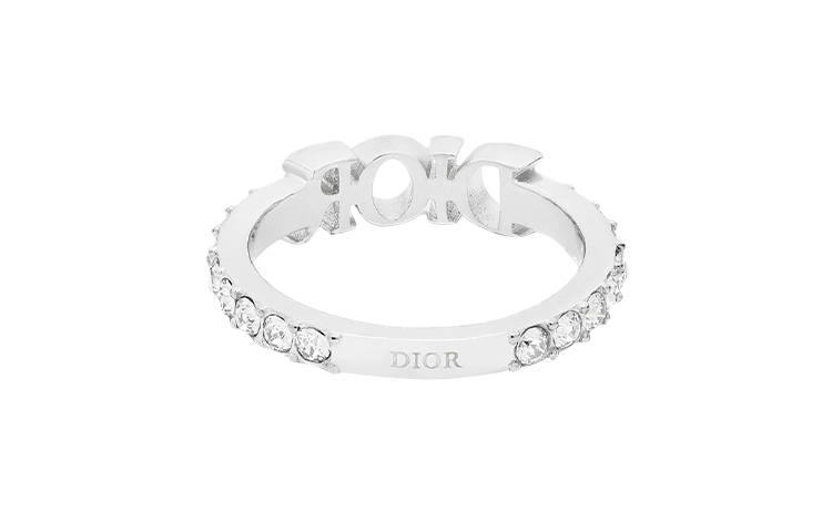 Shop (W) Cincin DIOR Elegan Kristal Metal - Perak R1009DVOCY-D009