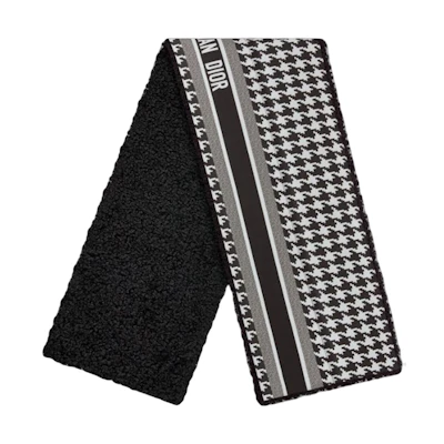 (Women) Dior Fashionable Comfortable Knit Scarf - Black 31PDP236W906_C933