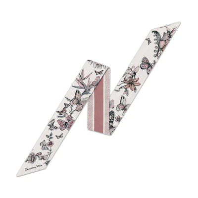 (Women) DIOR Floral Print Beige Silk Scarf 41BUT106I613C429
