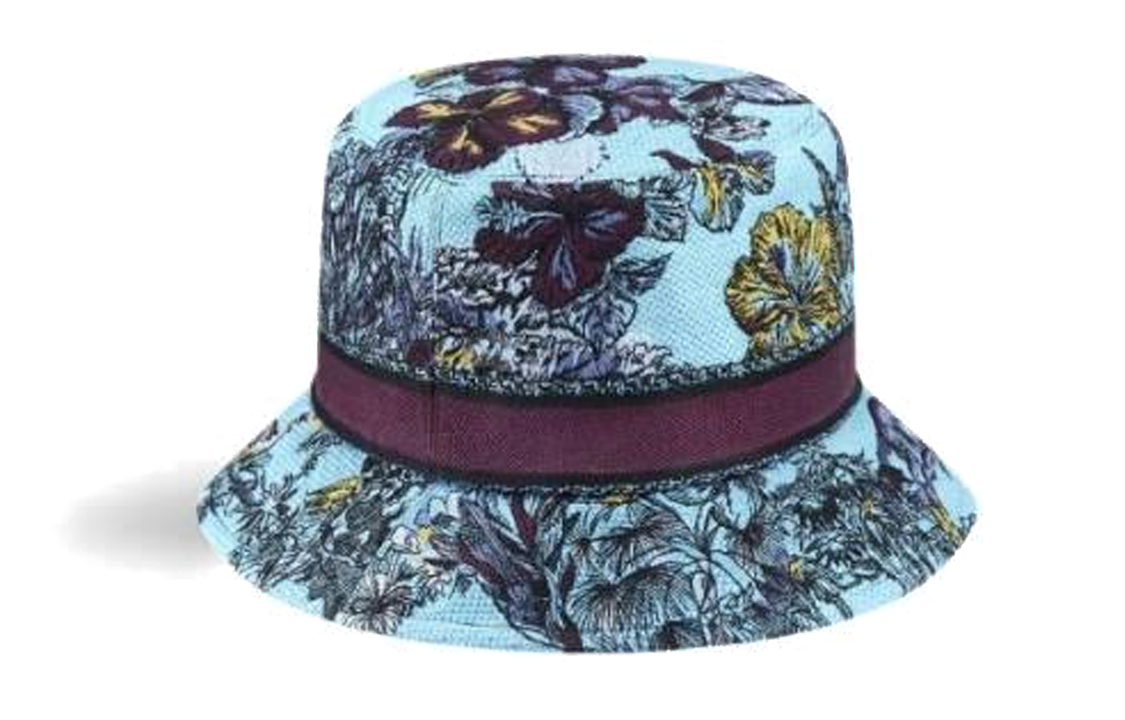 Lookbook (W) DIOR Topi Bucket Cetakan Bunga - Biru 34TDV923X132C550