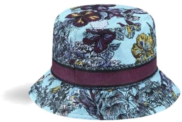 (Women) DIOR Floral Print Bucket Hat - Blue 34TDV923X132C550 Lookbook (Women) DIOR Floral Print Bucket Hat - Blue 34TDV923X132C550