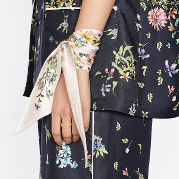 (Women) DIOR  Floral Print Scarf Multicolor. 24FCO106I606_C082 圖 4