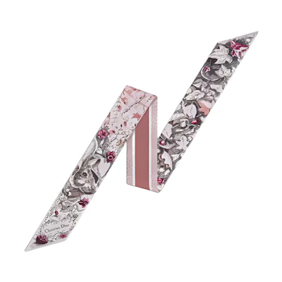 (Women) Dior Floral Print Silk Scarf - Pink. 31JAM106I620_C420