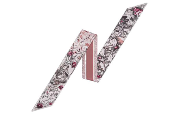 (Women) Dior  Floral Print Silk Scarf - Pink. 31JAM106I620_C420 圖 2