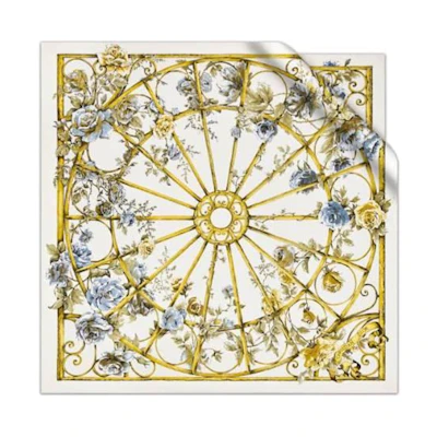 (Women) DIOR Floral Print Silk Scarf. 31GRA090I613C086