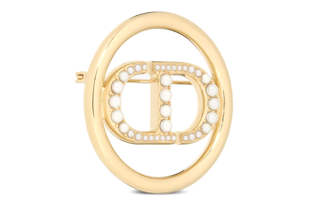 (Women) DIOR  Gold Brooch with Logo and Bead Details. V1113WOMRS 圖 3