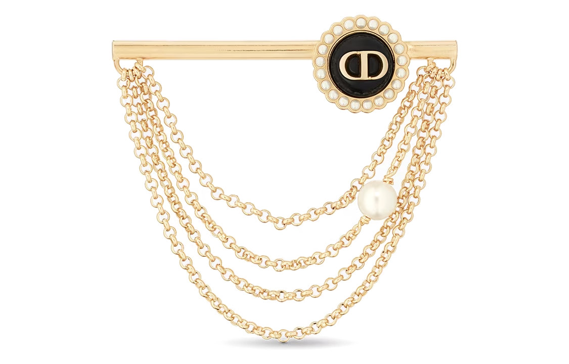 (Women) DIOR  Gold Brooch with Logo Chain Accent. V1279WOMVED307 圖 2