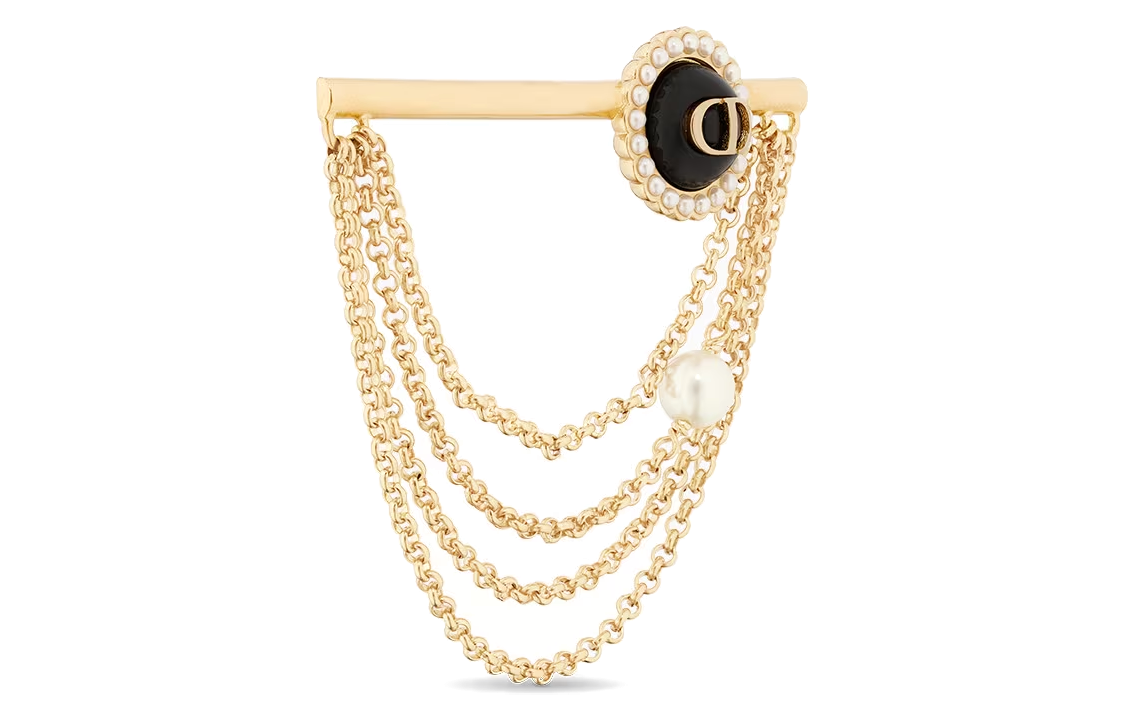 (Women) DIOR  Gold Brooch with Logo Chain Accent. V1279WOMVED307 圖 3