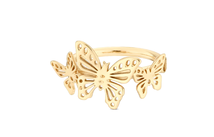 (Women) DIOR  Gold Butterfly Metal Ring R1912WOMRSD301
