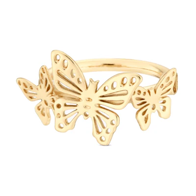 (Women) DIOR Gold Butterfly Metal Ring R1912WOMRSD301