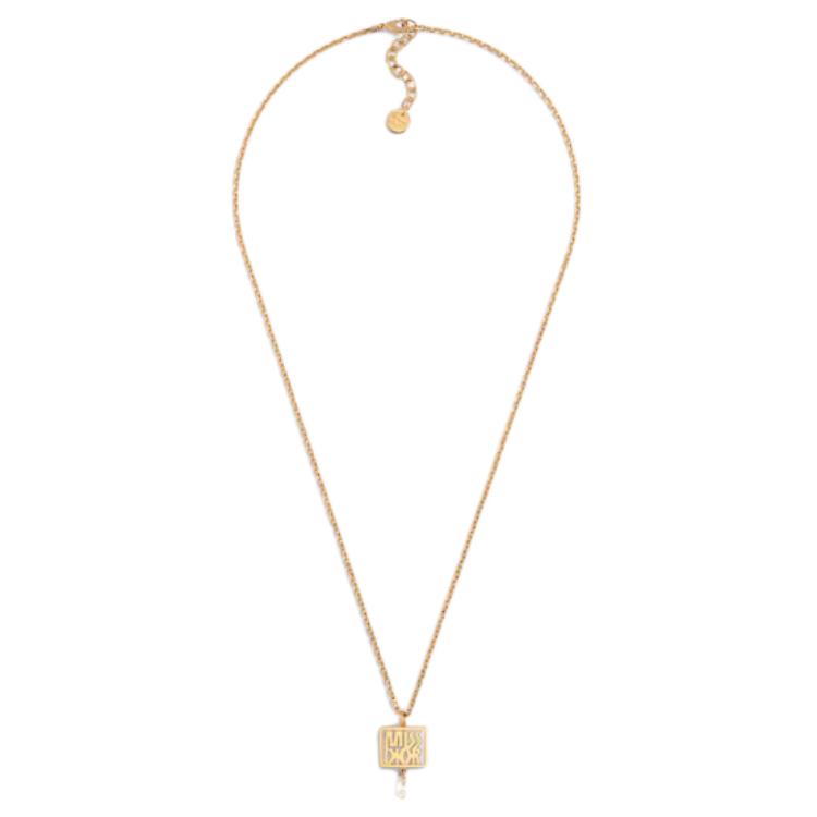 (Women) DIOR  Gold Metal Logo Necklace. N3050WOMRSD301