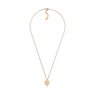 (Women) DIOR Gold Metal Logo Necklace. N3050WOMRSD301