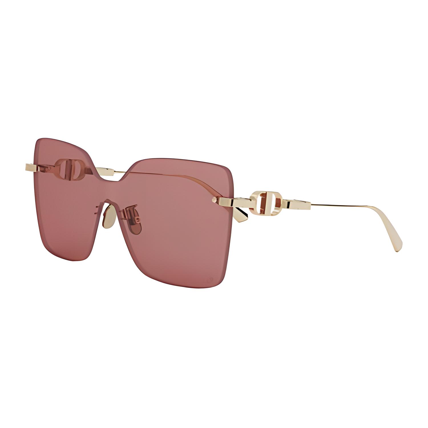 (Women) DIOR  Gold Rectangular Metal Sunglasses with Logo Detail CD CHAIN M1U