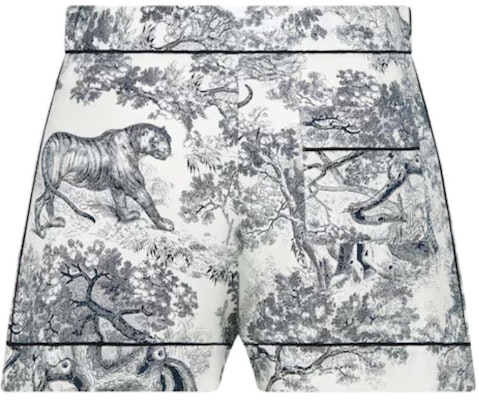 (W) ディオール グレー アニマルプリント ジップ カジュアルショーツ 111P36A6805-X0861 Lookbook (W) ディオール グレー アニマルプリント ジップ カジュアルショーツ 111P36A6805-X0861