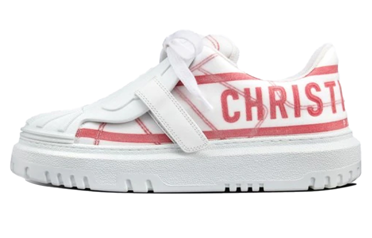 (Women) Dior -ID White-Red 'Trendy Versatile Low-Top Fashion Sneakers' KCK309TNT_S24R