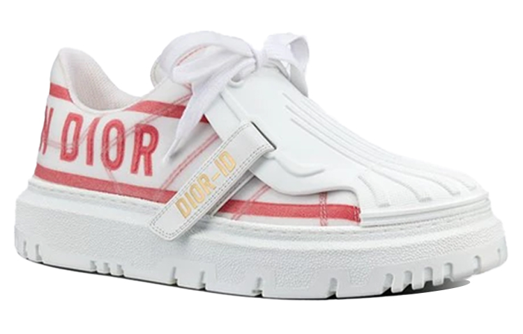 Shop (W) 디올 ID 화이트레드 트렌디 로우탑 스니커즈 KCK309TNT_S24R