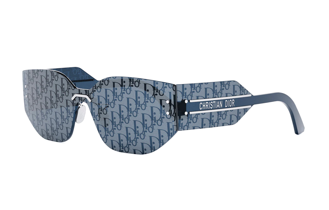 (Women) DIOR  Irregular Acetate Frame Sunglasses with Side Lettering - Blue. CD40116U16C 圖 2