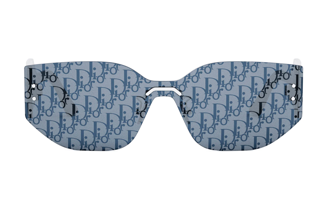 (Women) DIOR  Irregular Acetate Frame Sunglasses with Side Lettering - Blue. CD40116U16C 圖 3