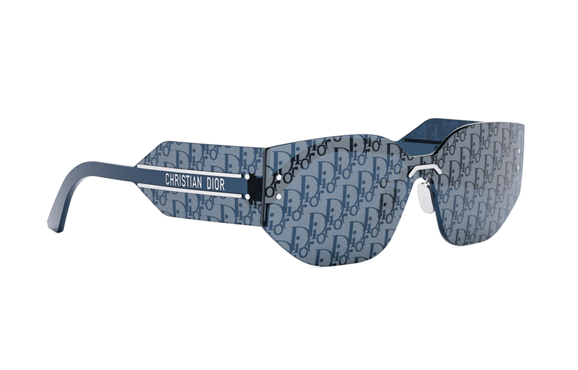 (Women) DIOR  Irregular Acetate Frame Sunglasses with Side Lettering - Blue. CD40116U16C 圖 8