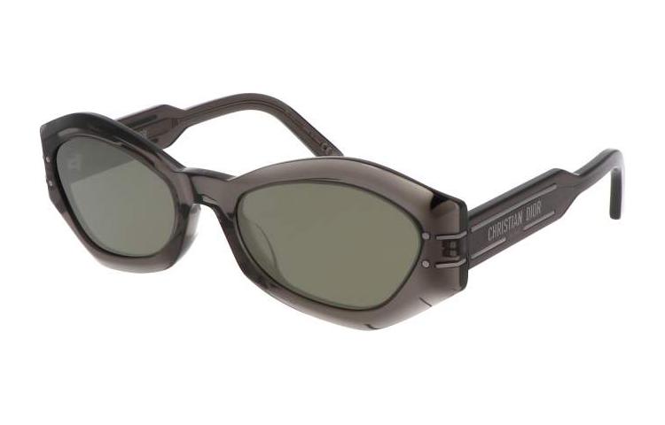(Women) DIOR  Irregular Acetate Sunglasses with Logo Temple - Grey. DIORSIGNATUREB1U45A7
