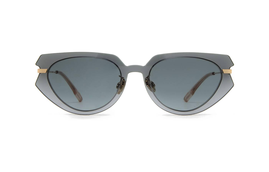 (Women) Dior  Irregular Alloy Sunglasses in Gray with Slim Temples. DIORATTITUDE22M01I