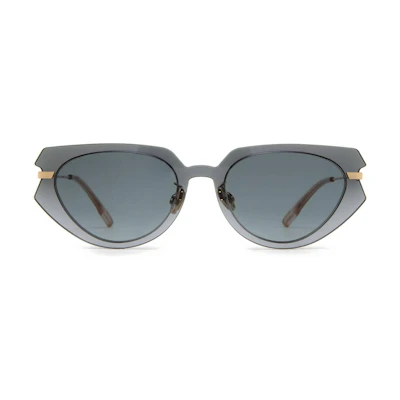 (Women) Dior Irregular Alloy Sunglasses in Gray with Slim Temples. DIORATTITUDE22M01I