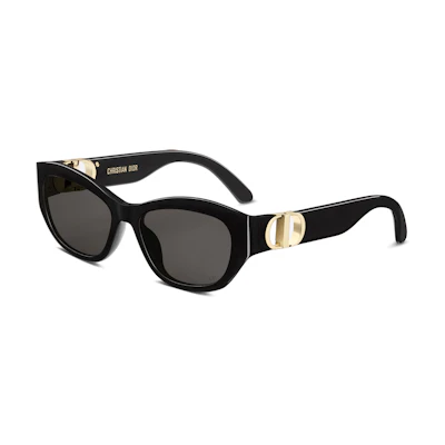 (Women) DIOR Irregular Black Sunglasses with Cutout Logo Temple Design. 30MTB5UXR10A0