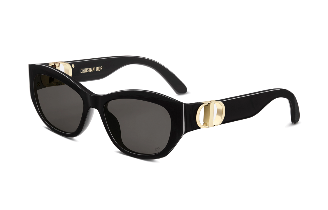 Order (W) DIOR 不規則黑色墨鏡，鏤空Logo鏡腳設計。 30MTB5UXR10A0