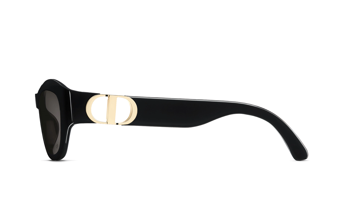Shop (W) DIOR 不規則黑色墨鏡，鏤空Logo鏡腳設計。 30MTB5UXR10A0