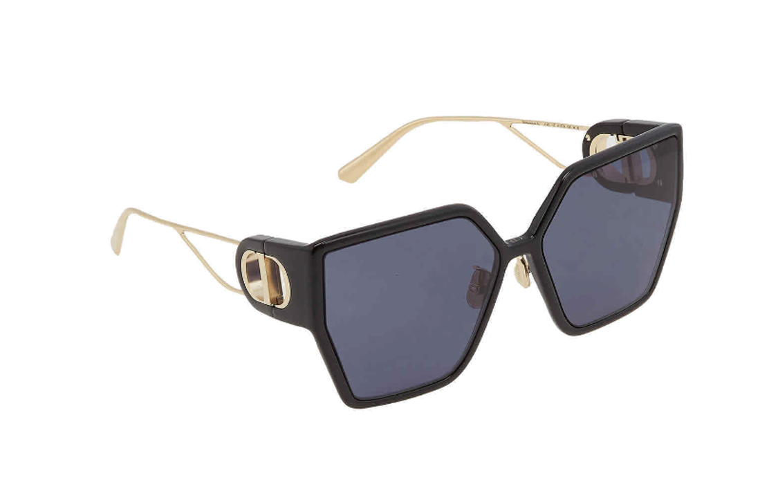 (Women) DIOR  Irregular Black Sunglasses with Logo on Temple. 30MONTAIGNEBU12b0