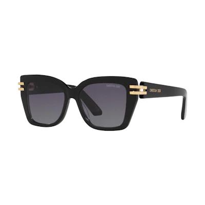 (Women) Dior Irregular Black Sunglasses with Logo Acetate Frame. CD40149I10A1