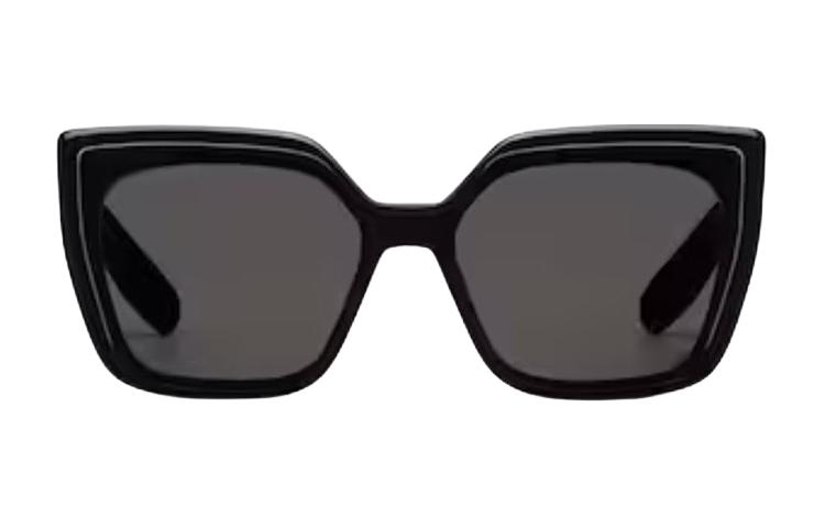 (Women) DIOR  Irregular Black Sunglasses with Logo Temple Design. LADYS2IXR-10A0 圖 3